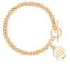 Baby Gold Curb Link Bracelet With Compass