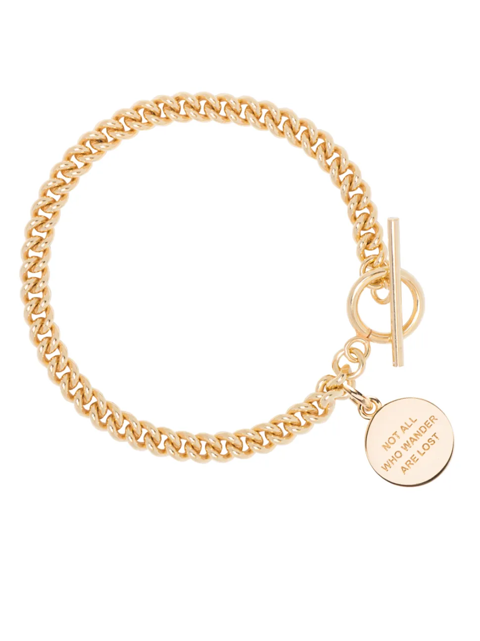 Baby Gold Curb Link Bracelet With Compass