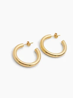 Classic 3cm Gold Hoop Earrings