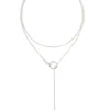 Fine Silver Lariat Necklace