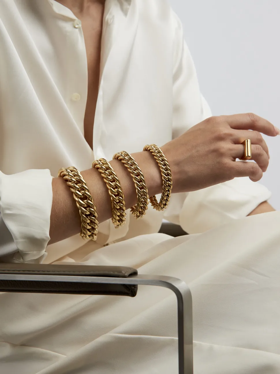 Giant Gold Curb Link Bracelet