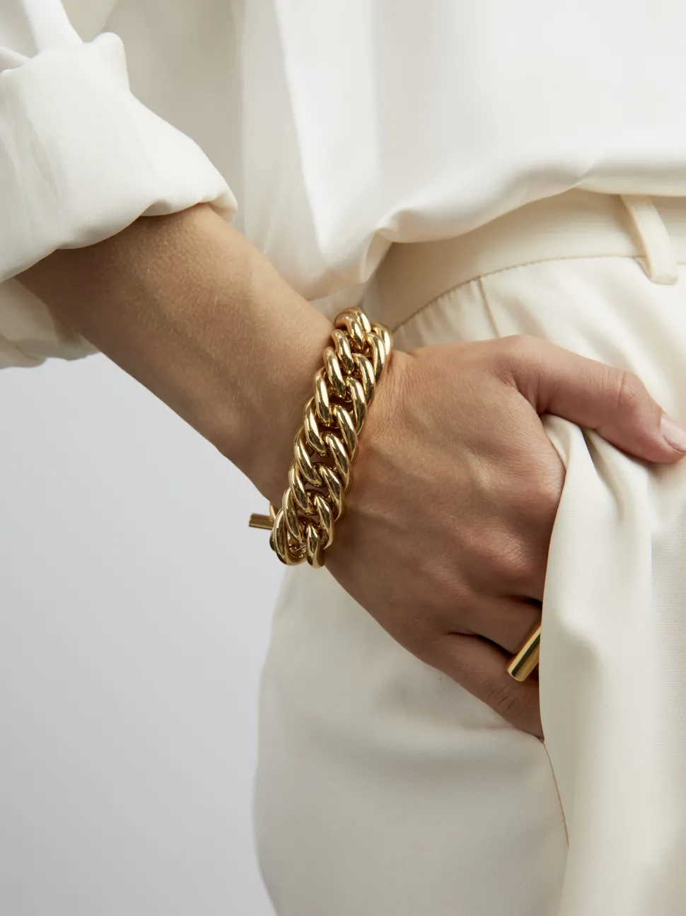 Giant Gold Curb Link Bracelet