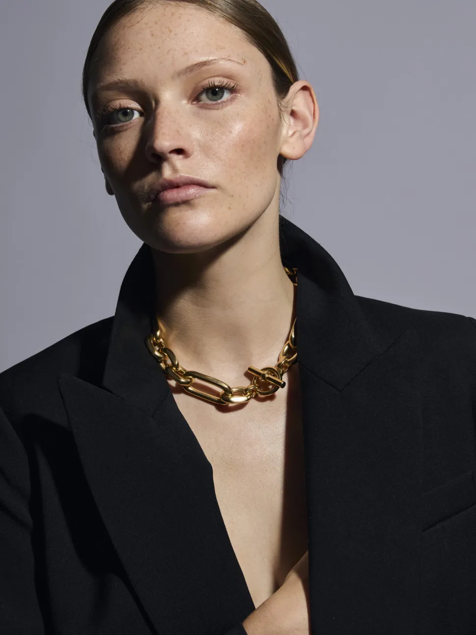 Giant Gold Watch Chain Necklace