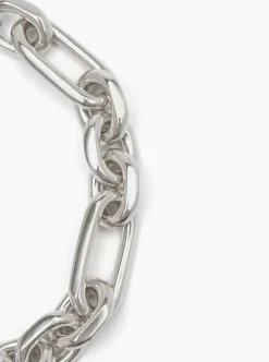 Giant Silver Plated Watch Chain Necklace