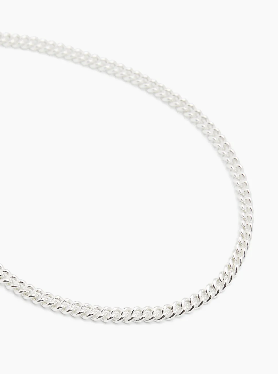 Giant Silver T-Bar On T-Bar Clasp Curb Chain