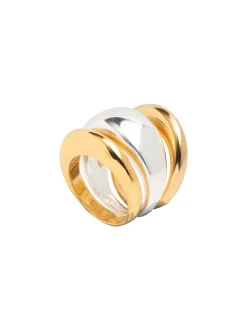 Gold and Silver Triple Ring Set
