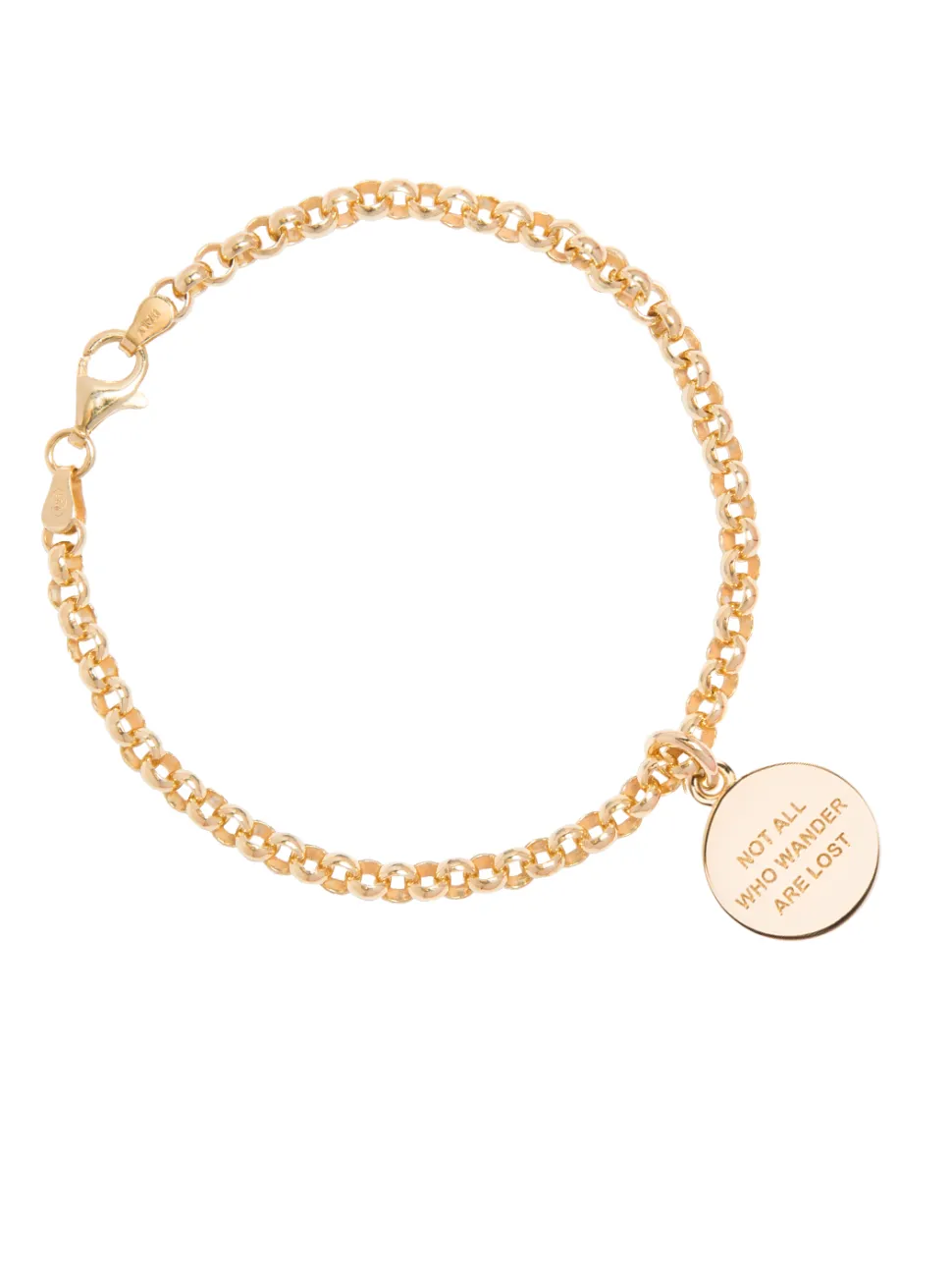 Gold Belcher Bracelet With Compass