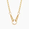 Gold Chunky Belcher Triple Clipt Necklace