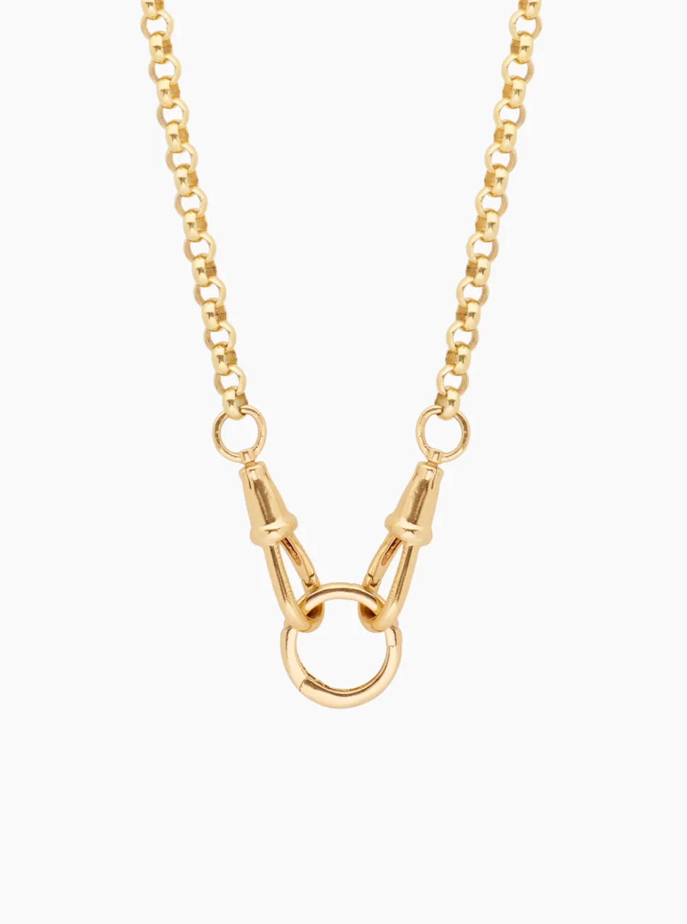 Gold Chunky Belcher Triple Clipt Necklace