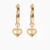 Gold Heart Earrings