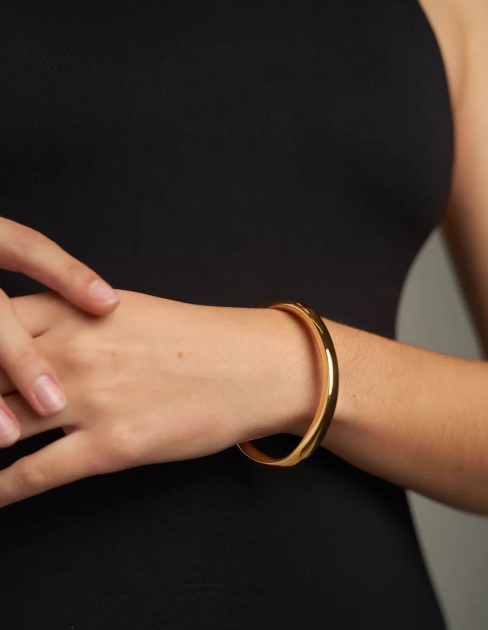 Gold Square Edge Bangle