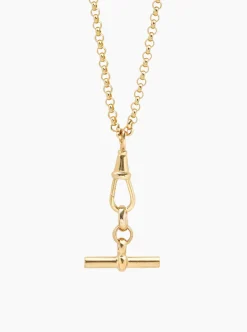 Gold T-bar on Chunky Belcher Clipt Necklace