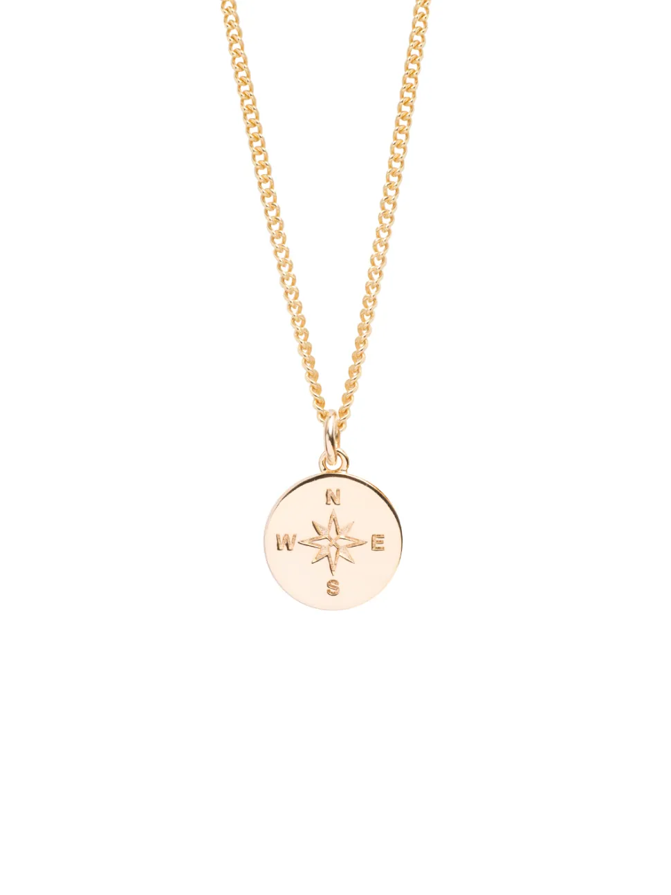 Large Gold Compass / Not All Who Wander Necklace