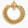 Large Gold Curb Chain Bracelet