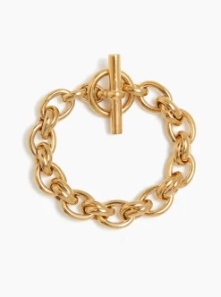 Large Gold Double Linked Bracelet