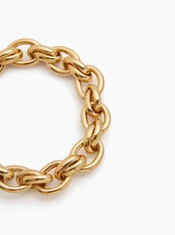 Large Gold Double Linked Bracelet