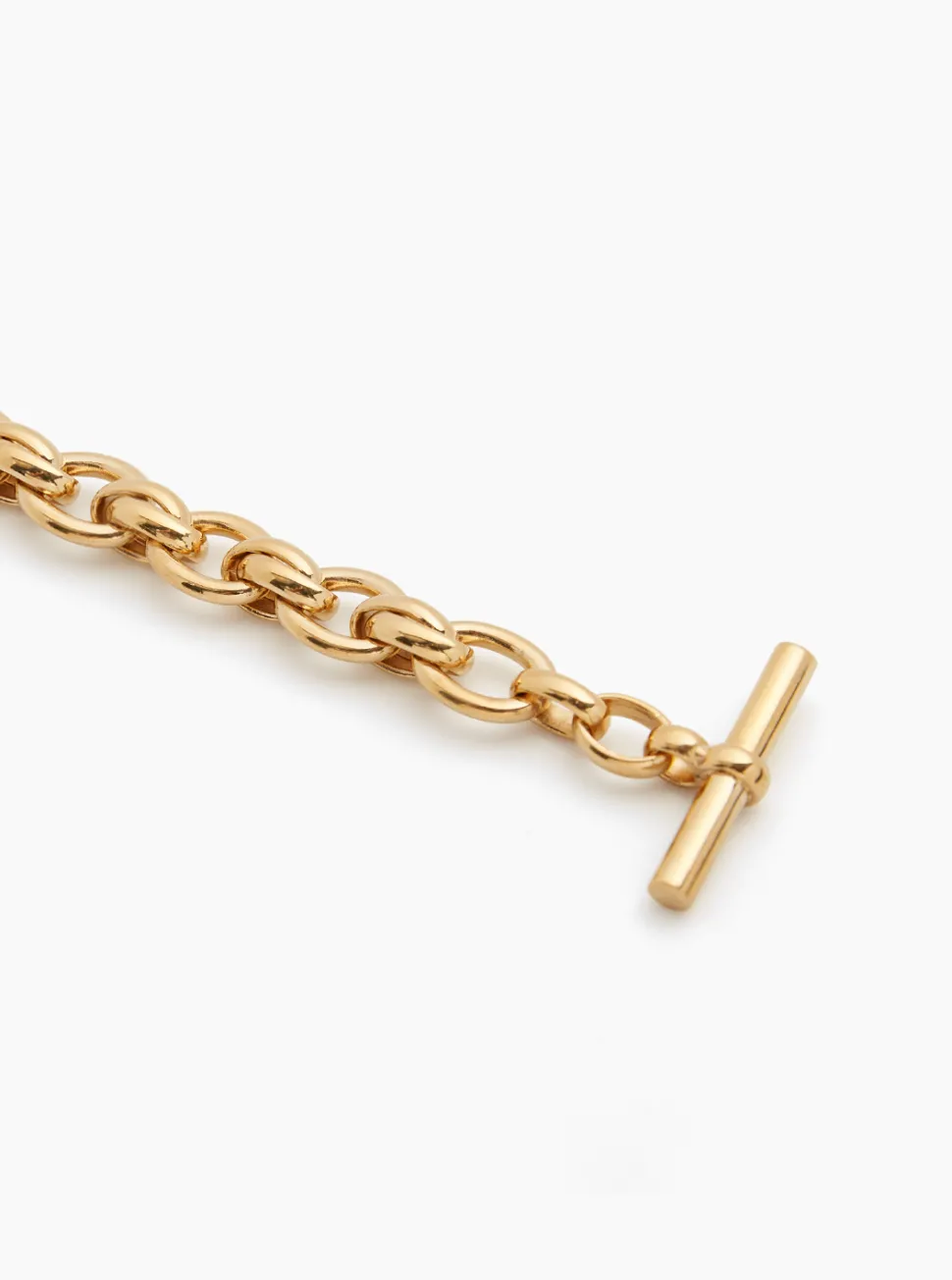 Large Gold Double Linked Bracelet