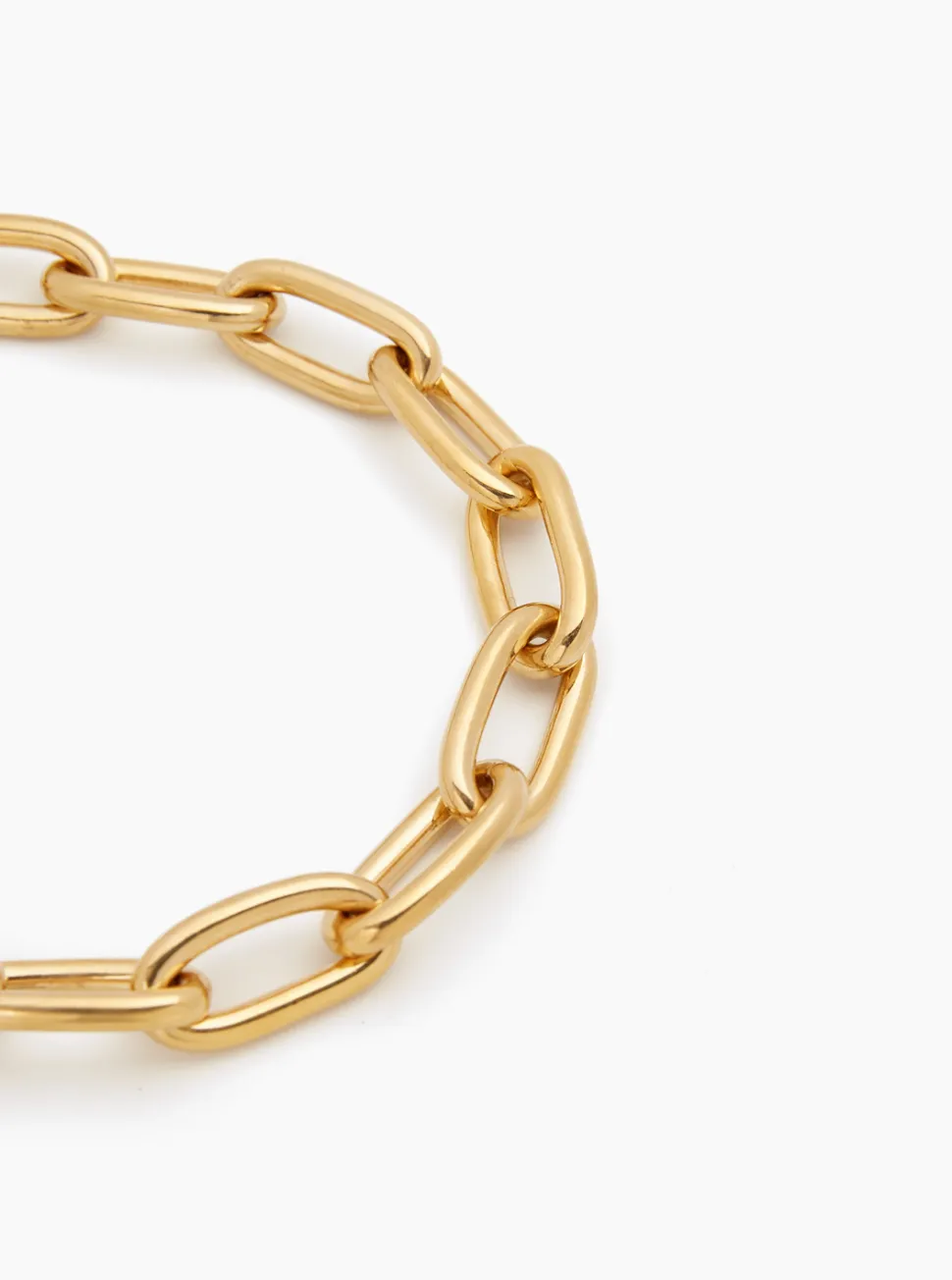 Large Gold Oval Chain Necklace
