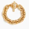 Large Gold Round Linked Bracelet
