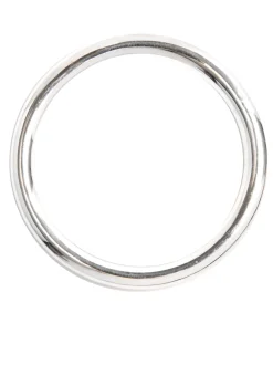 Large Plain Silver Bangle
