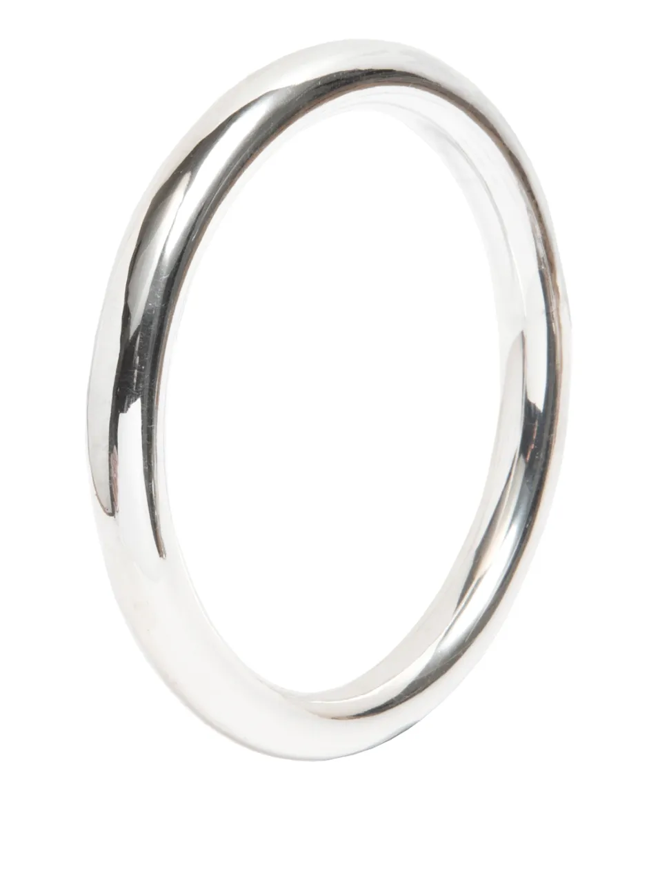 Large Plain Silver Bangle