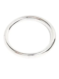 Large Plain Silver Bangle