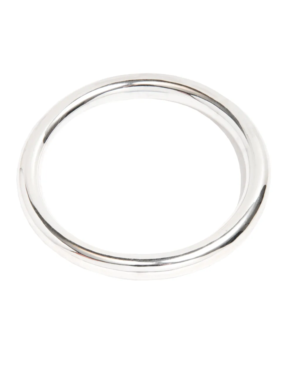 Large Plain Silver Bangle