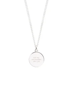 Large Silver Compass Necklace