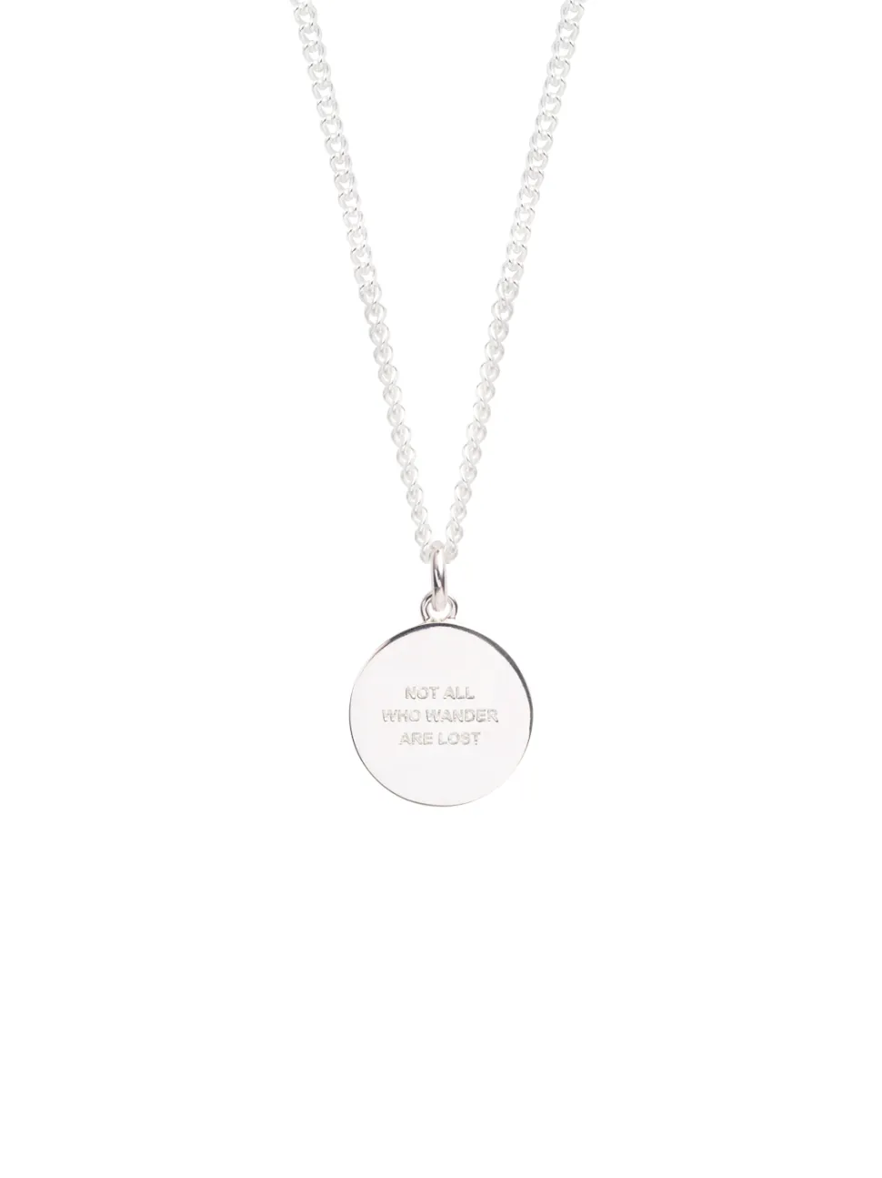 Large Silver Compass Necklace