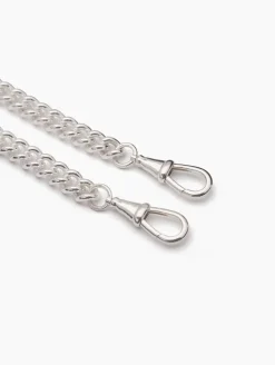 Large Silver Curb Clipt Necklace
