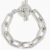 Large Silver Oval Linked Bracelet