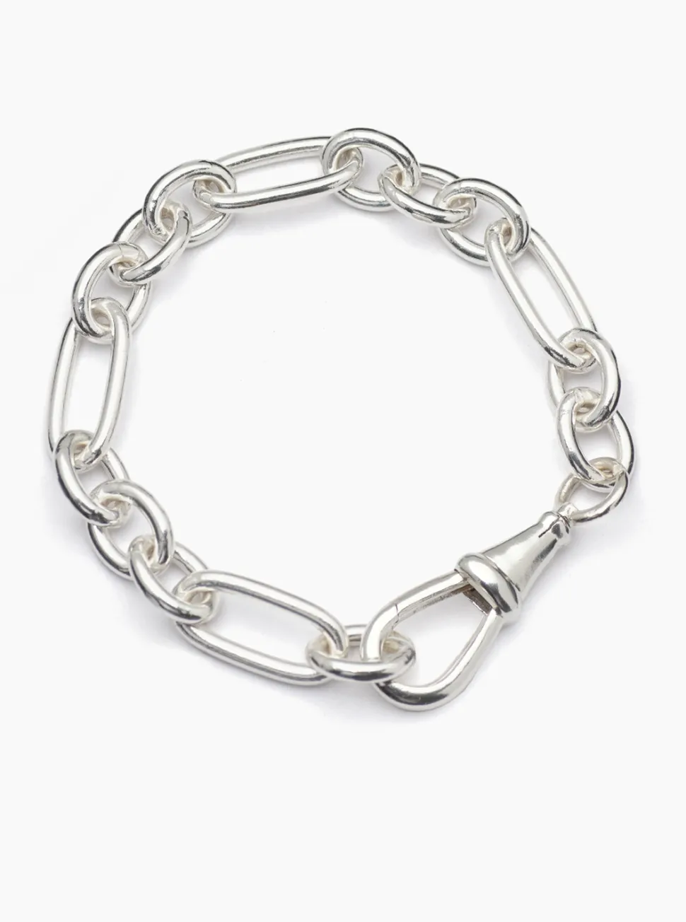 Large Silver Watch Clipt Bracelet
