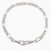 Large Silver Watch Clipt Necklace