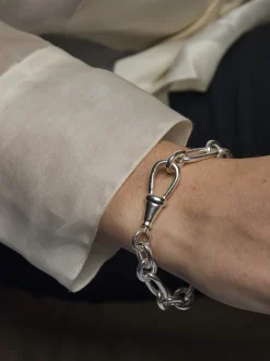 Large Silver Watch Clipt Bracelet