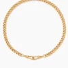 Medium Gold Curb Clipt Necklace
