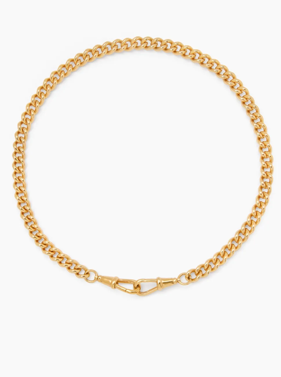 Medium Gold Curb Clipt Necklace
