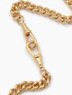 Medium Gold Curb Clipt Necklace