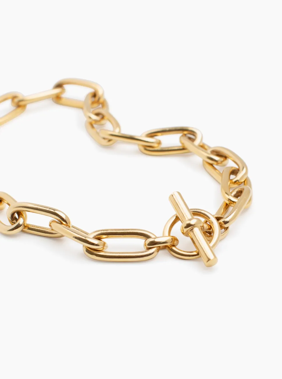 Medium Gold Oval Chain Necklace