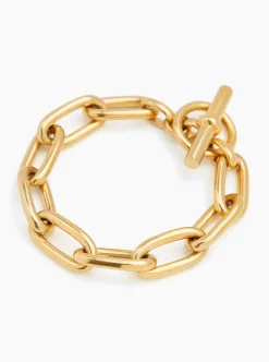 Medium Gold Oval Linked Bracelet