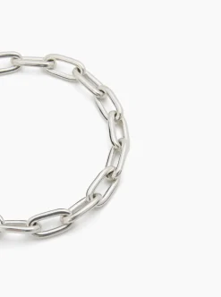 Medium Silver Oval Chain Necklace