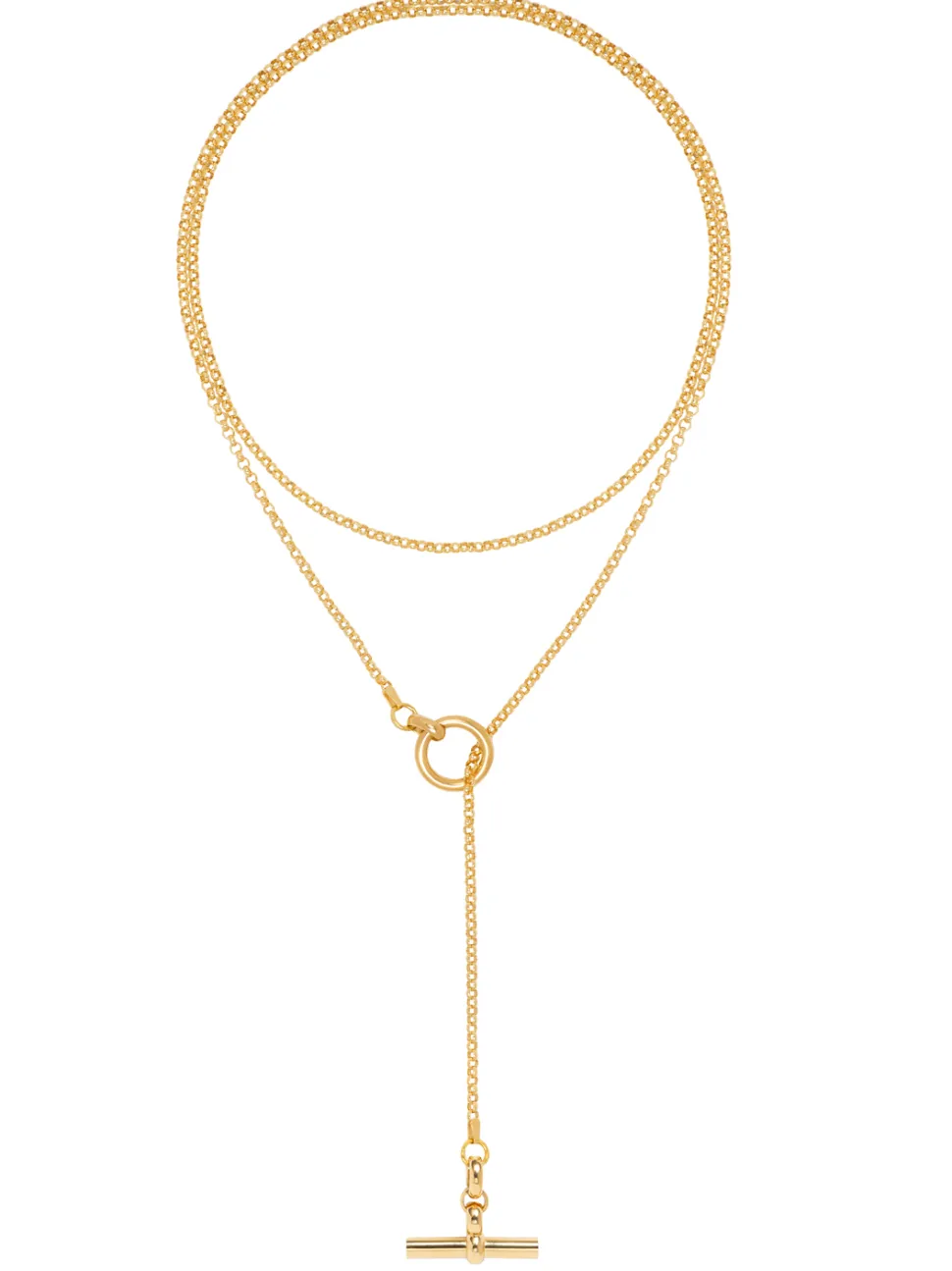 Men's Fine Gold Lariat Necklace