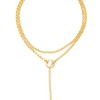 Men's Gold Lariat Necklace