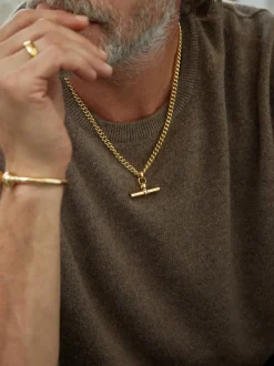 Men's Large Gold Torque Bangle