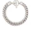 Men's Large Solid Sterling Silver Curb Link Bracelet