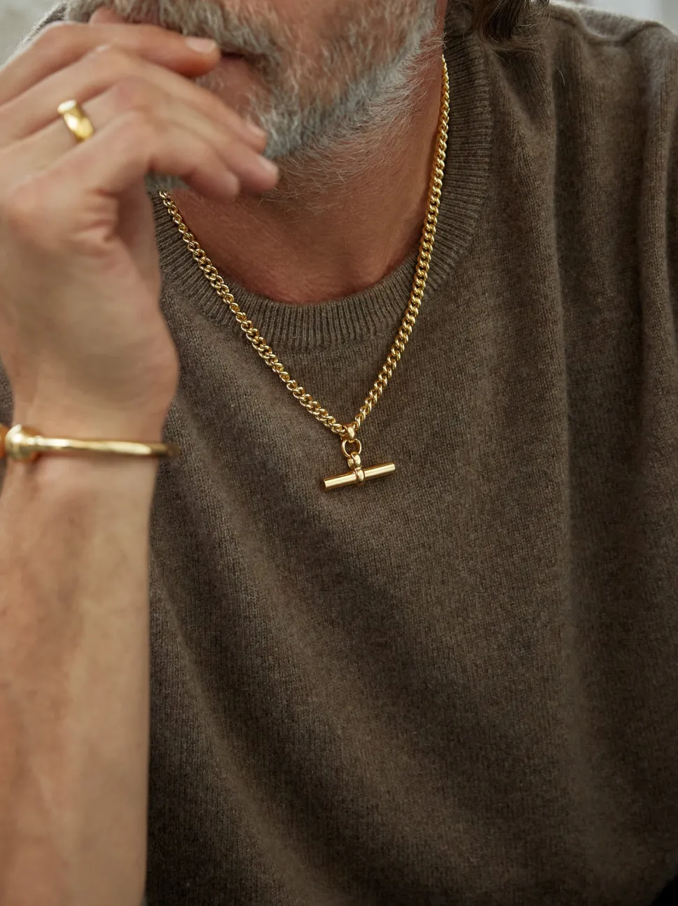 Men's Slim Gold Band Ring