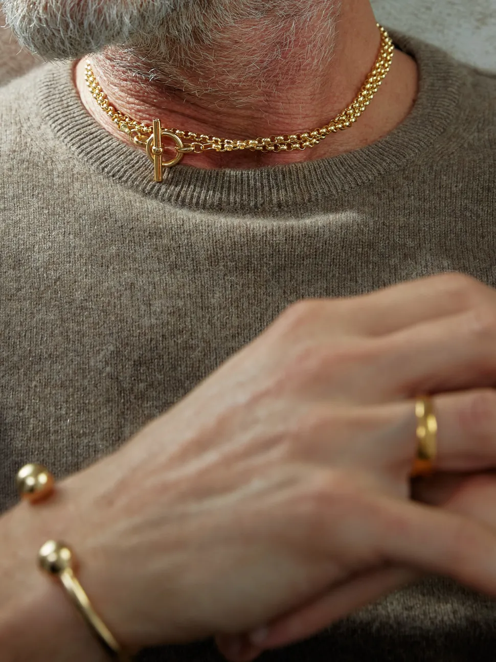 Men's Slim Gold Band Ring
