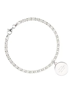 Silver Belcher Bracelet With Compass
