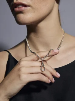 Silver Chunky Belcher Clipt Necklace