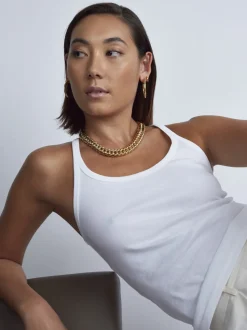 Silver Curb Chain Necklace