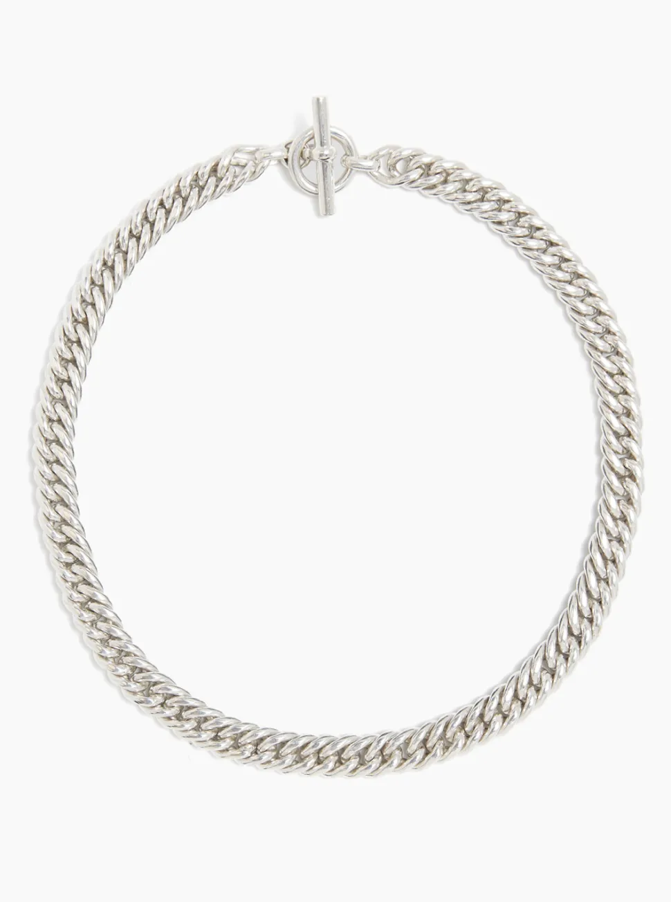 Silver Curb Link Choker